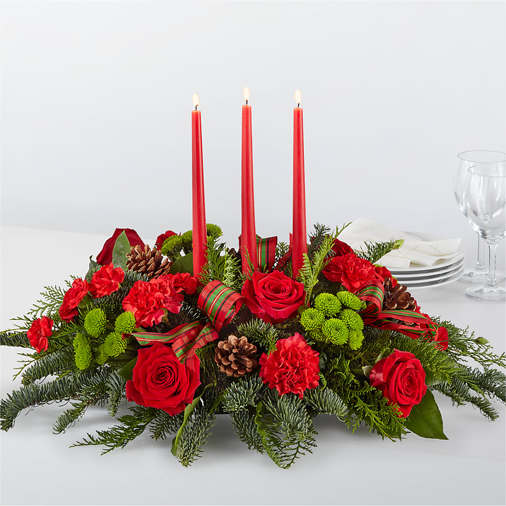 By the Candlelight Centerpiece – Coach House Floral Inc, Canal Fulton OH