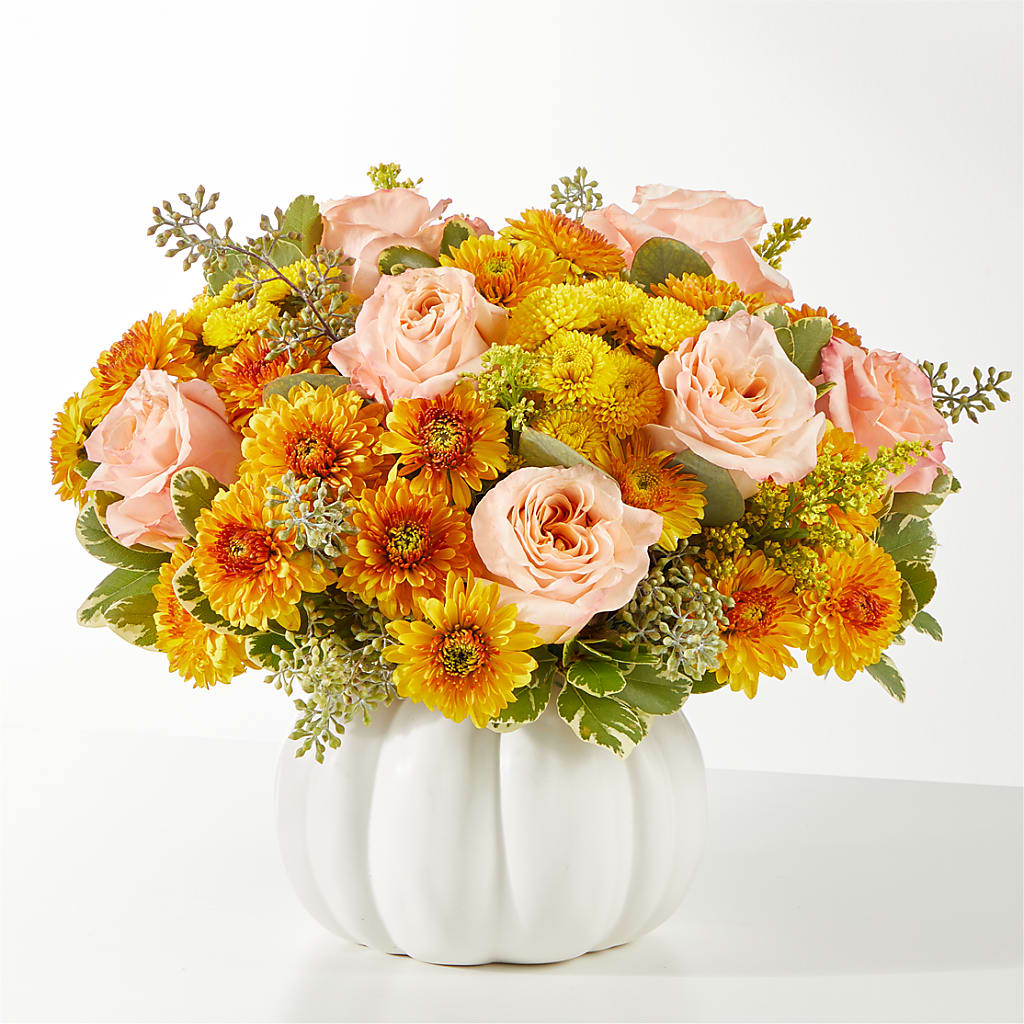 Peachy Pumpkin – Coach House Floral Inc, Canal Fulton OH