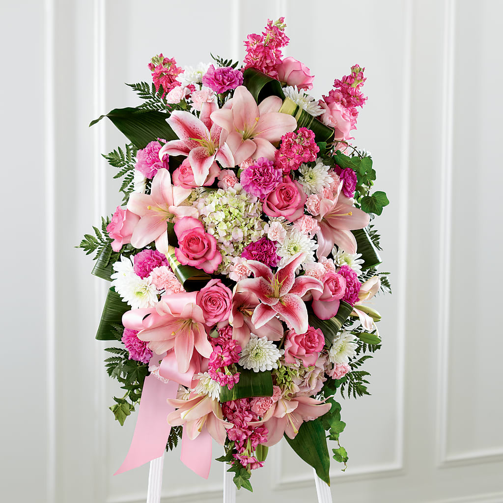 Comforting Standing Spray – Coach House Floral Inc, Canal Fulton OH