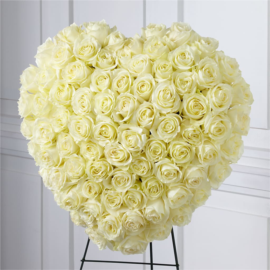 Elegant Remembrance Standing Heart – Coach House Floral Inc, Canal Fulton OH