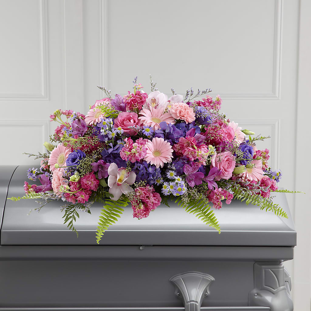 Glorious Garden Casket Spray – Coach House Floral Inc, Canal Fulton OH