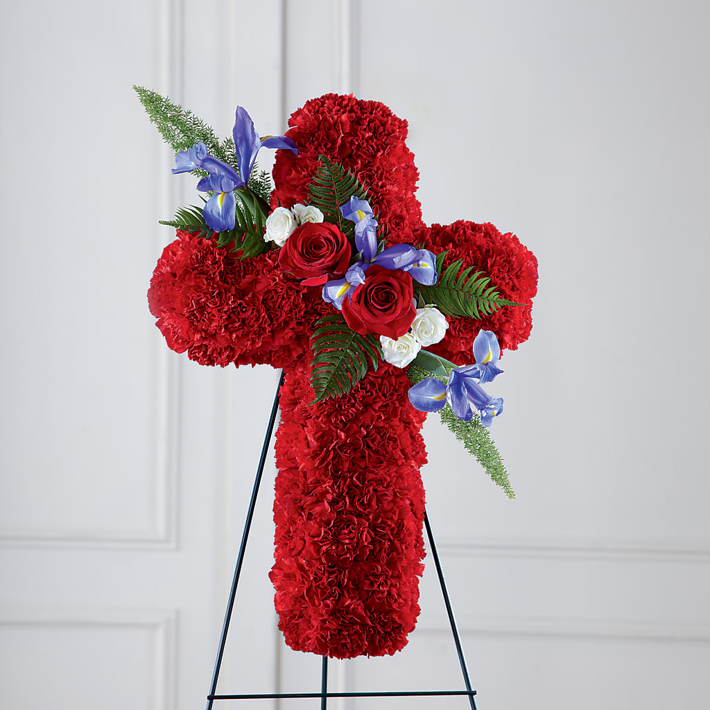 Faithful Hero Floral Cross – Coach House Floral Inc, Canal Fulton OH