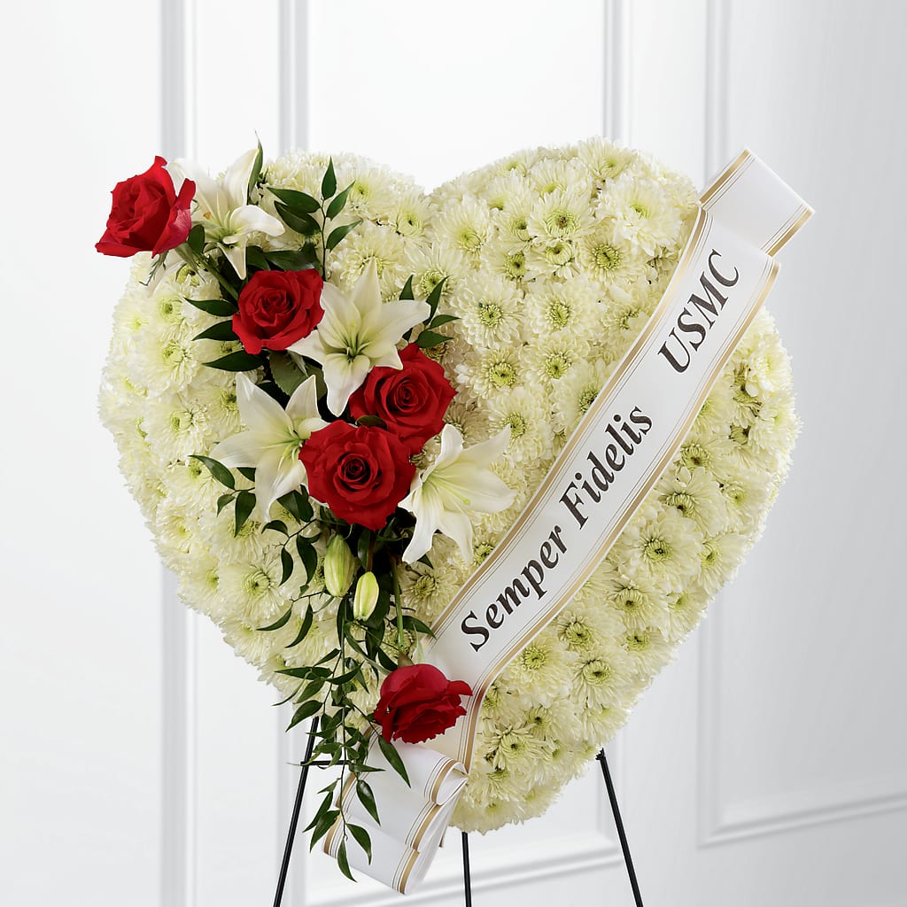 Heartfelt Hero Standing Heart – Coach House Floral Inc, Canal Fulton OH