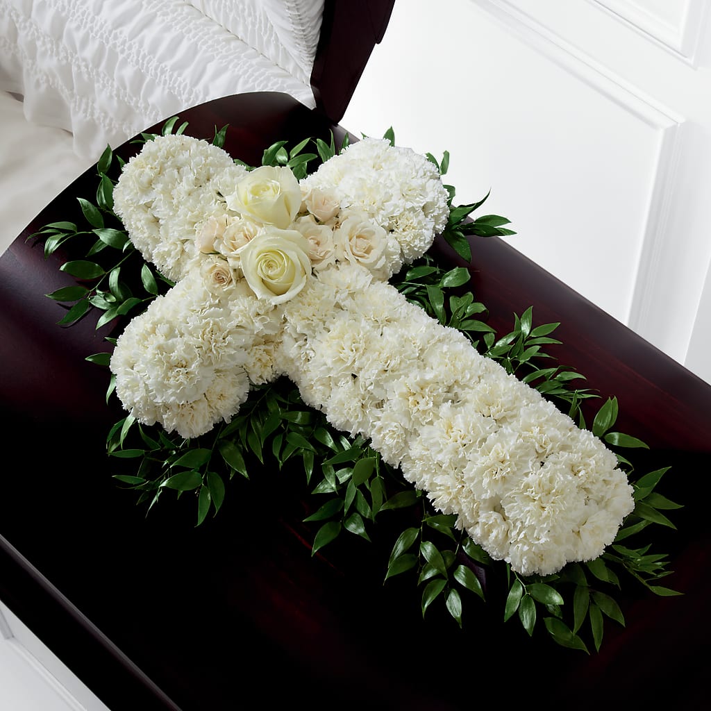 Peaceful Memories Casket Spray (Standard) – Coach House Floral Inc, Canal Fulton OH