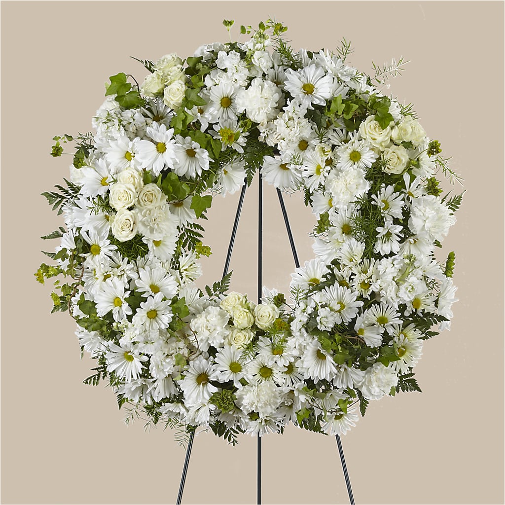 Faithful Wishes Wreath – Coach House Floral Inc, Canal Fulton OH