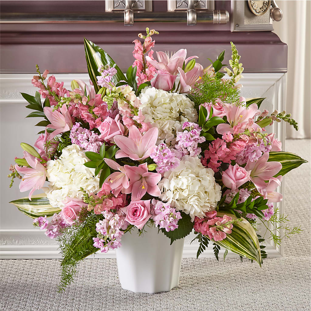 Simply Serene Floor Basket – Coach House Floral Inc, Canal Fulton OH