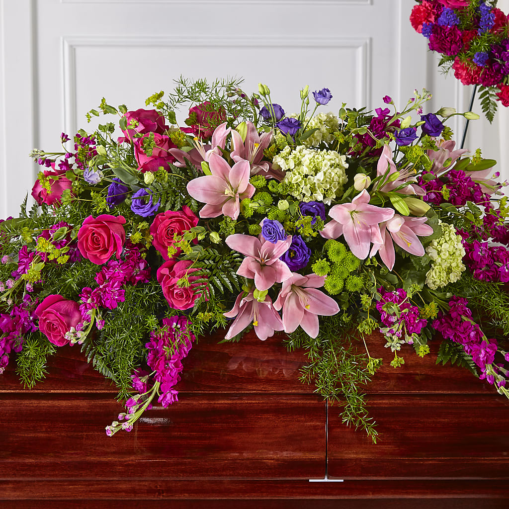 Radiant Tribute Casket Spray – Coach House Floral Inc, Canal Fulton OH
