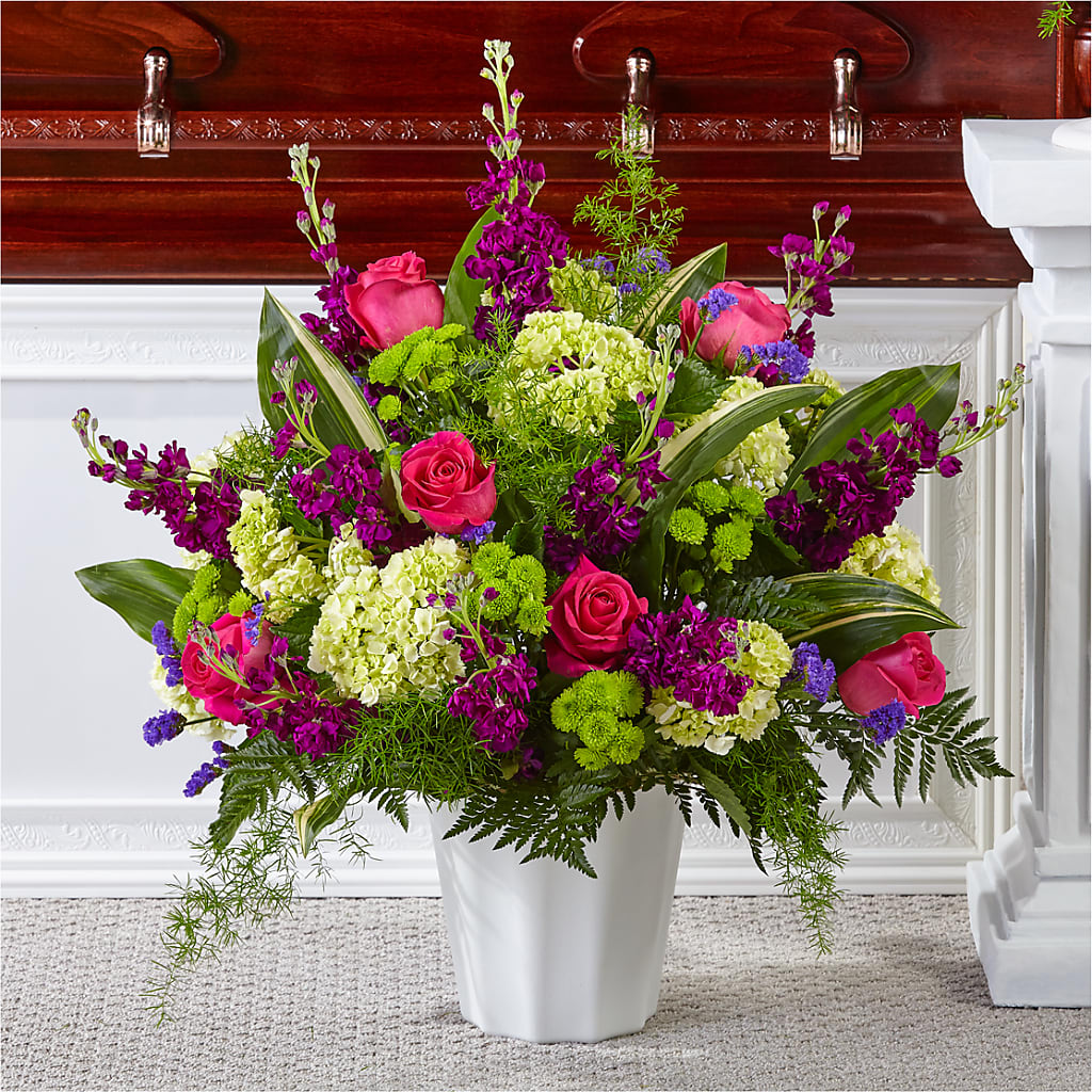 Beautiful Horizons Floor Basket – Coach House Floral Inc, Canal Fulton OH