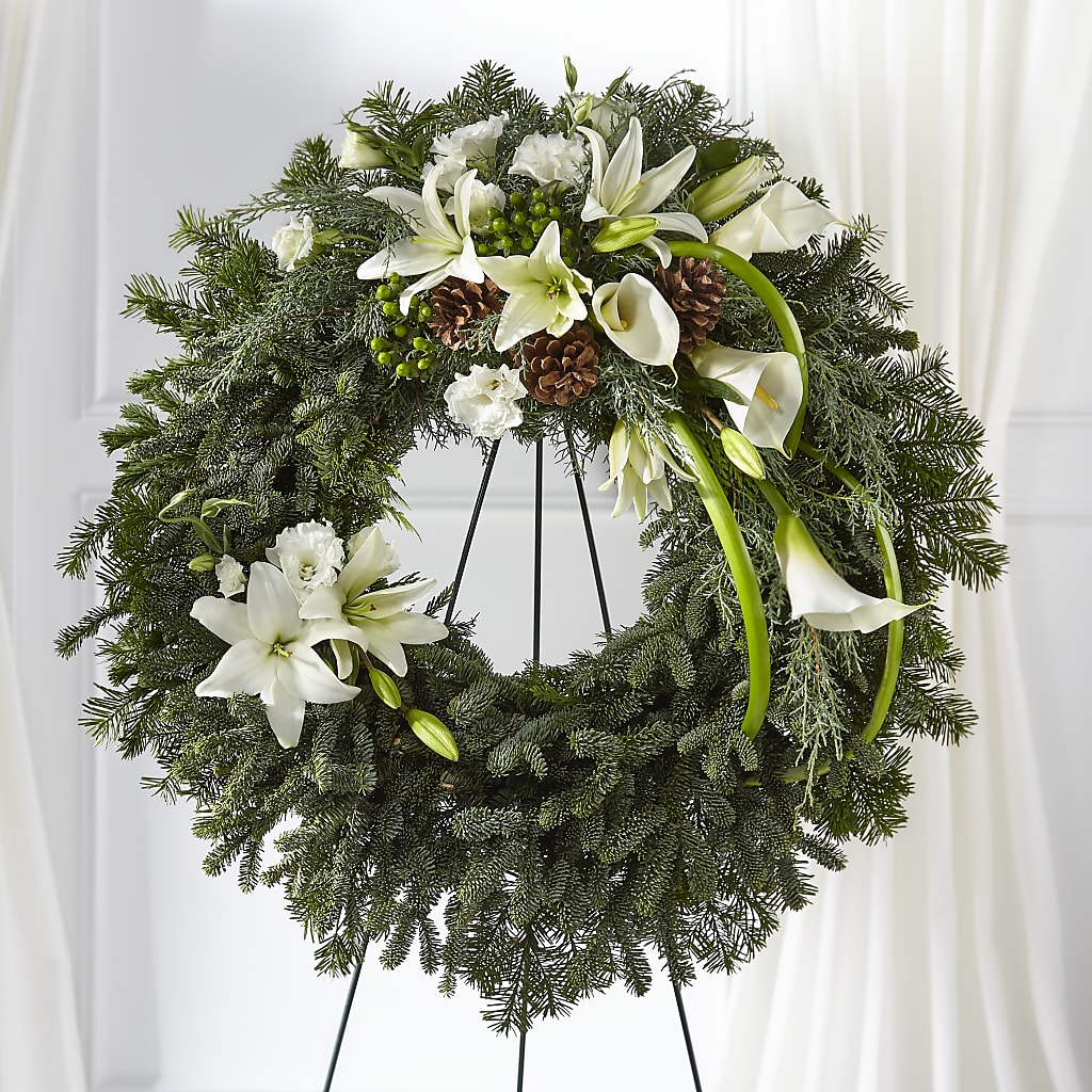 Greens of Hope Wreath – Coach House Floral Inc, Canal Fulton OH
