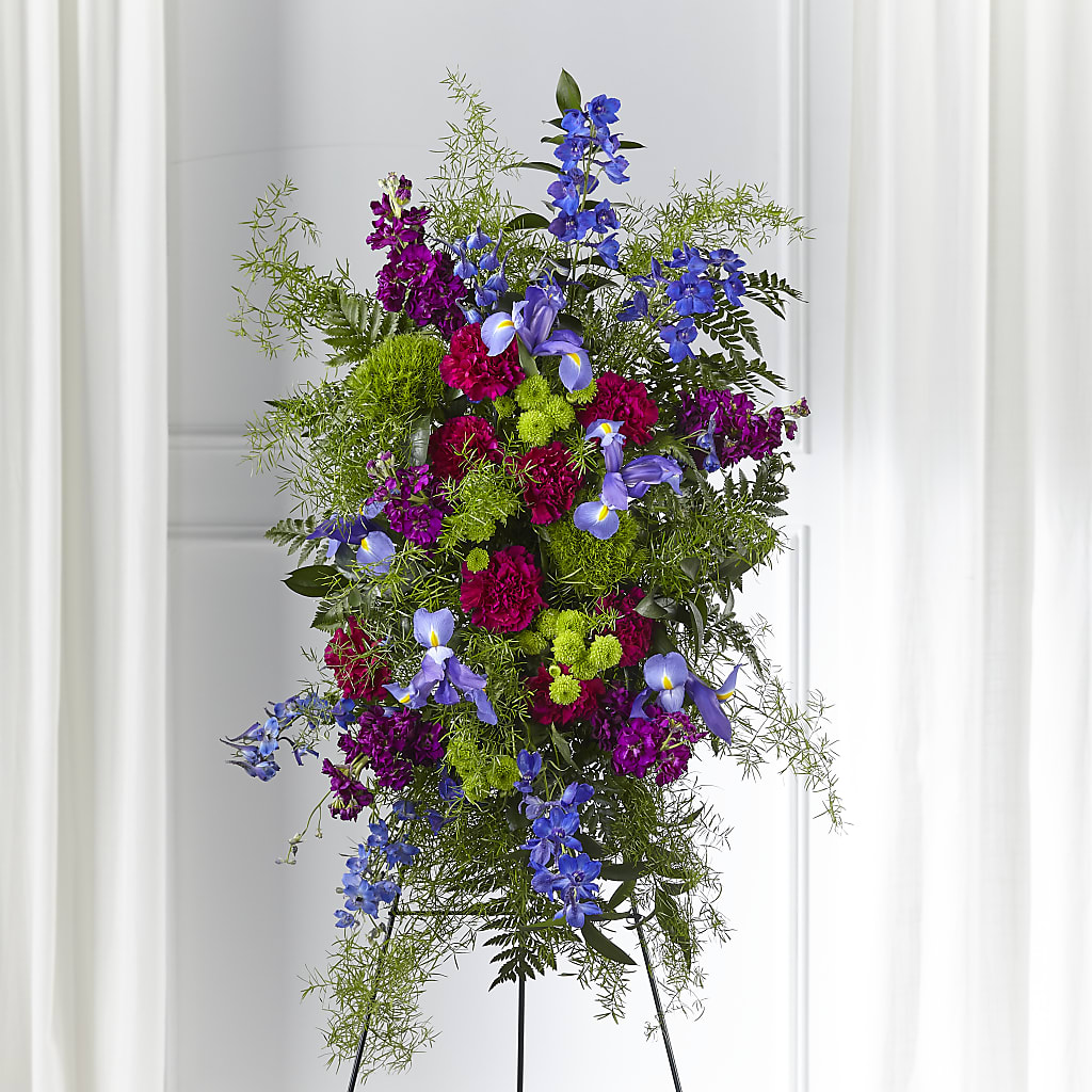 Heavenly Skies Standing Spray – Coach House Floral Inc, Canal Fulton OH