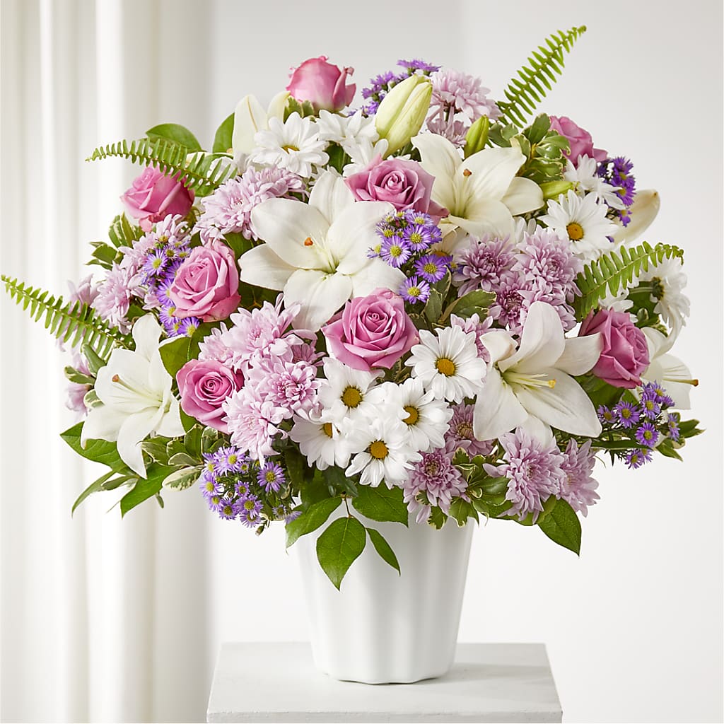Warmest Thoughts Tabletop Basket – Coach House Floral Inc, Canal Fulton OH