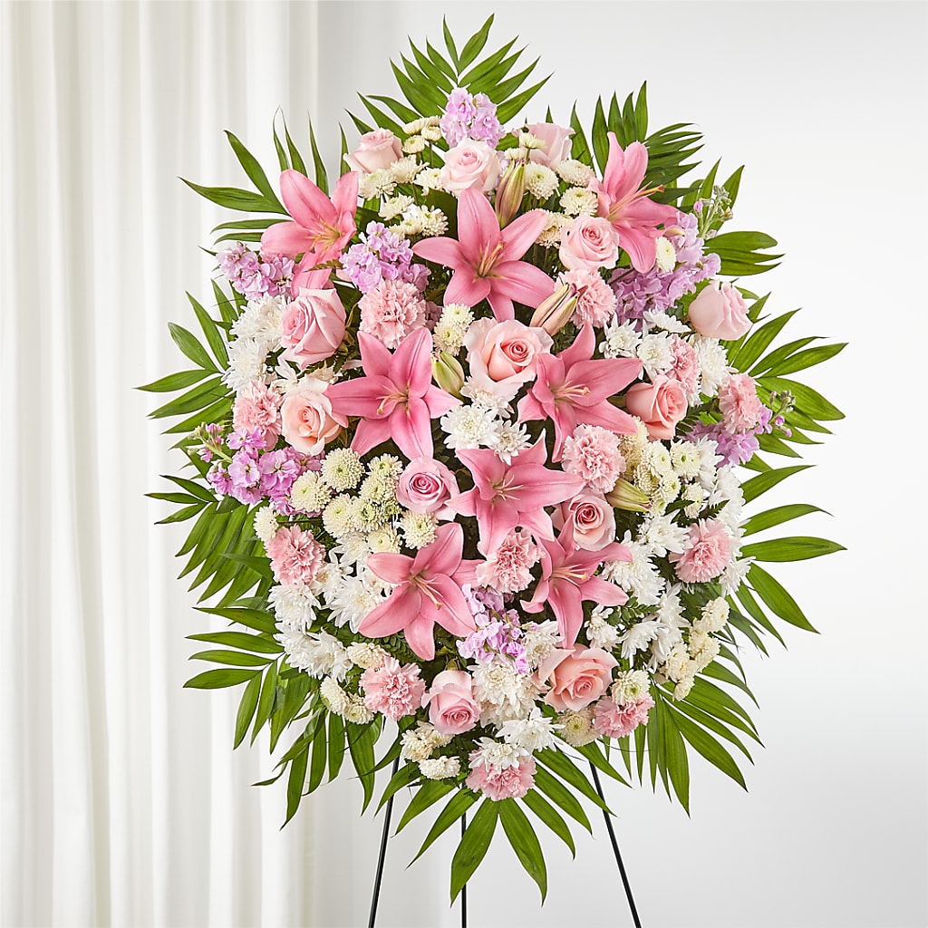 Offering Solace Standing Spray – Coach House Floral Inc, Canal Fulton OH