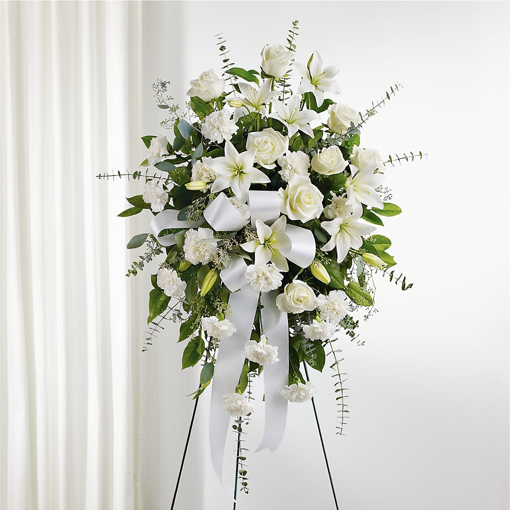 With Care Standing Spray – Coach House Floral Inc, Canal Fulton OH