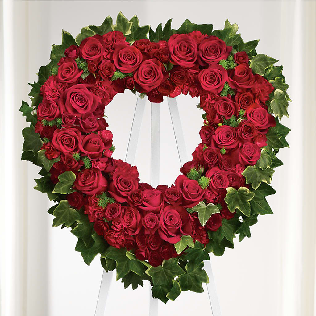 Wholehearted Standing Spray – Coach House Floral Inc, Canal Fulton OH