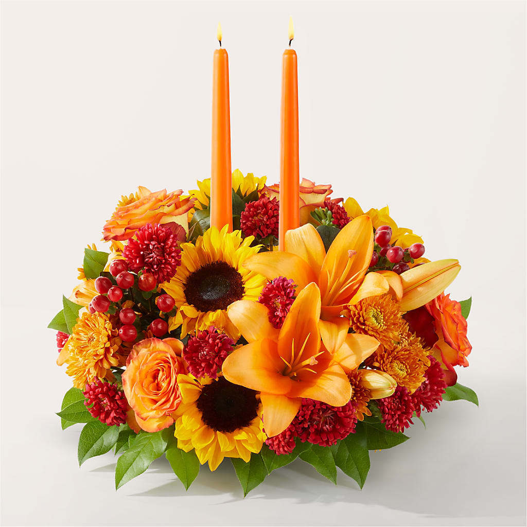 Grateful Centerpiece – Coach House Floral Inc, Canal Fulton OH