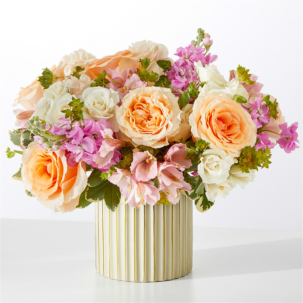 Paradise Bouquet with Ivory Vase – Coach House Floral Inc, Canal Fulton OH