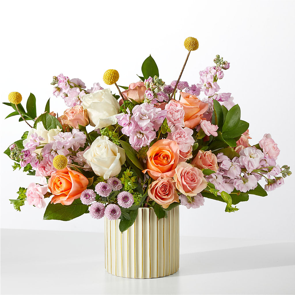 French Market Bouquet with Ivory Vase – Coach House Floral Inc, Canal Fulton OH