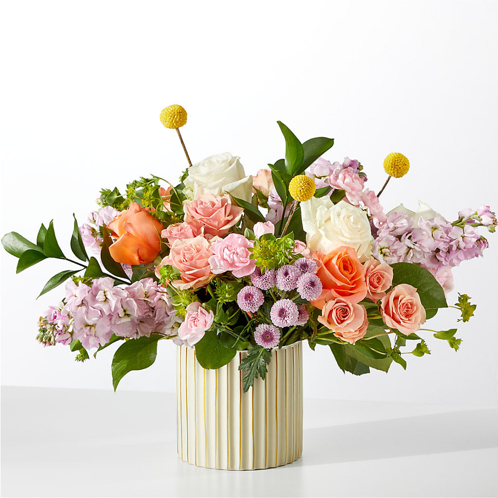French Market Bouquet with Ivory Vase – Coach House Floral Inc, Canal Fulton OH