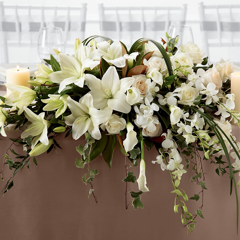 White Linen Arrangement – Coach House Floral Inc, Canal Fulton OH